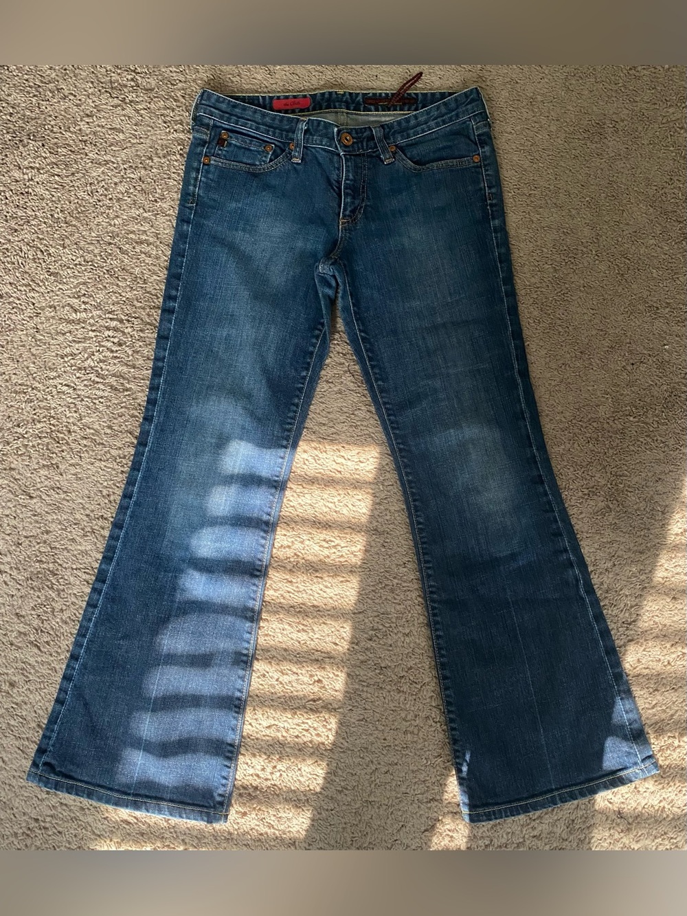 AG Adriano Goldschmied Medium Blue Flare Jeans